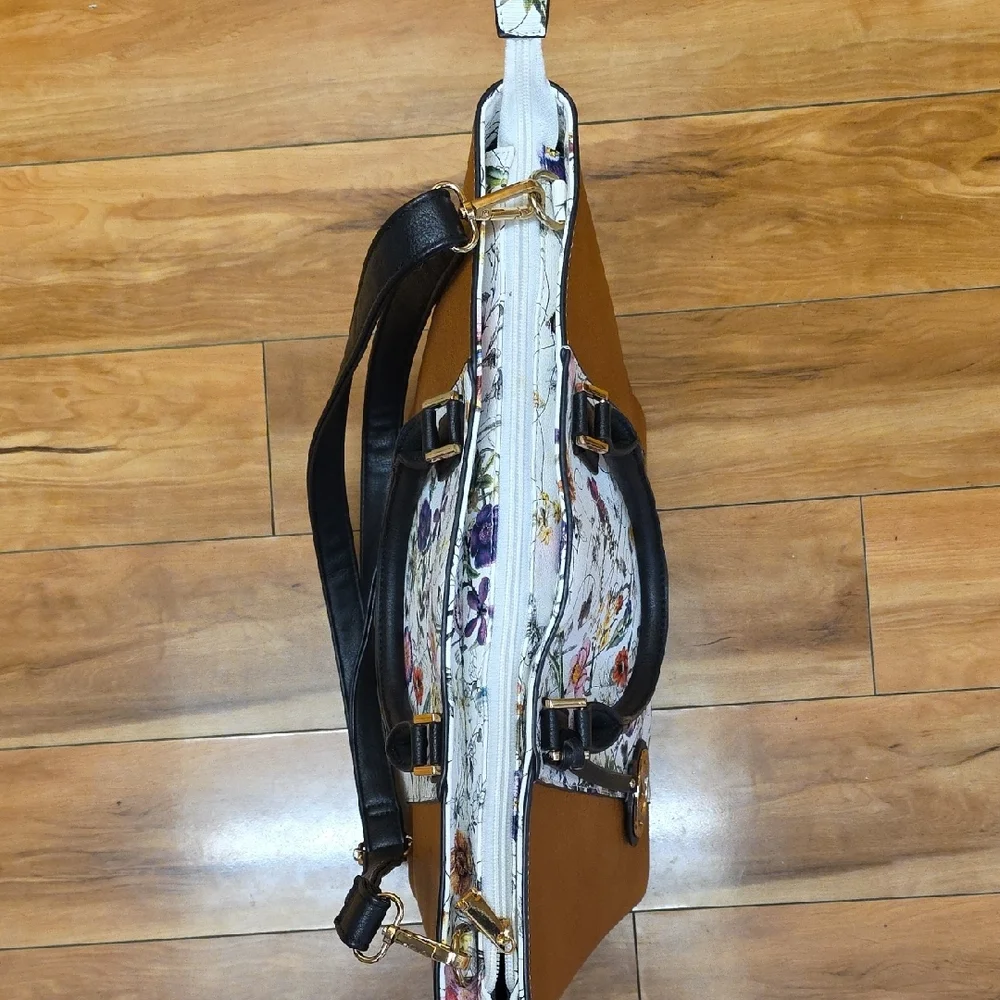 Marco Floral Brown and Black Women's Tote Bag